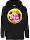 Детски суитшърт с качулка Super Mario Tralala Princess Peach 2 черен