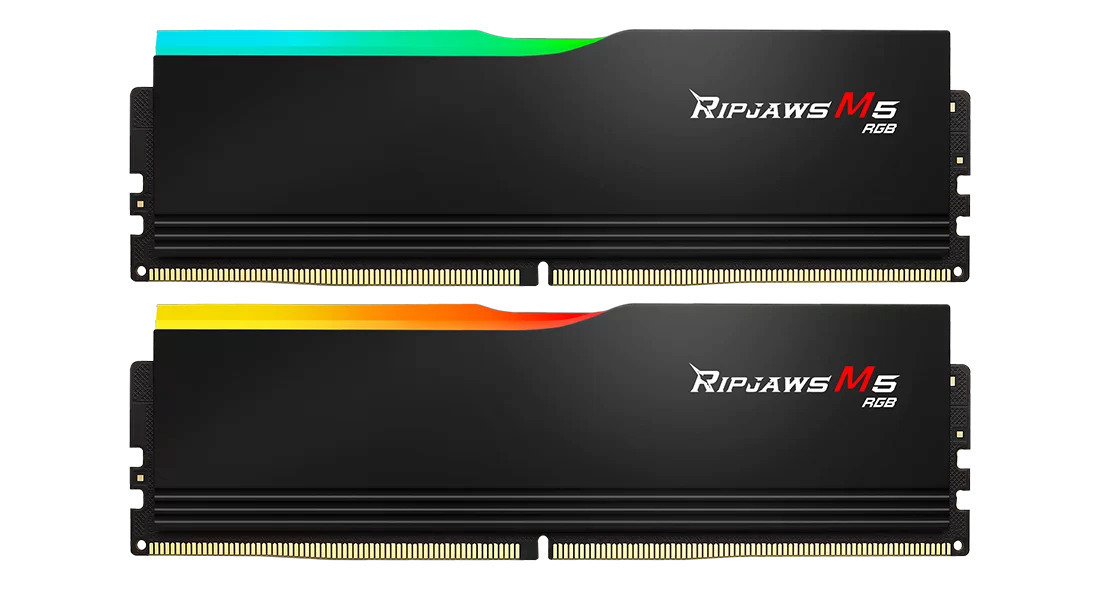 G.Skill Ripjaws M5 RGB 64GB DDR5 RAM με 2 Modules (2x32GB) και Ταχύτητα 6000 για Desktop