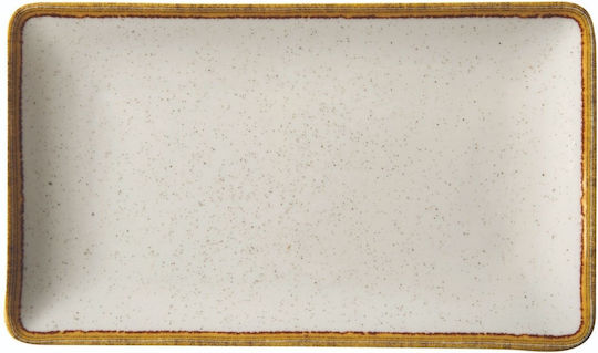 Πιατέλα Ορθογώνια Πορσελάνης Μπεζ 27x16cm Ivory Gtsa 66-5327 00024505