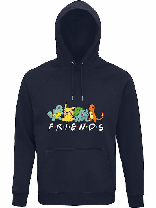 Unisex Hoodie Bio "Pokemon Freunde" Französisch...