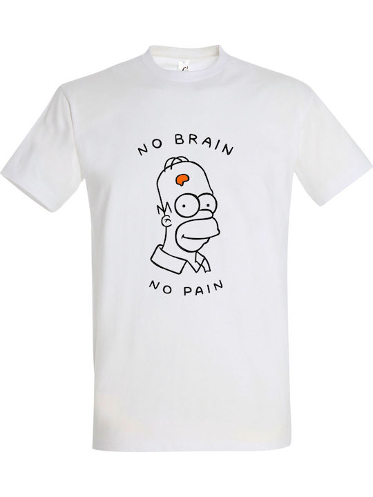 T-shirt Unisex " No Brain No Pain Homer Simpson...