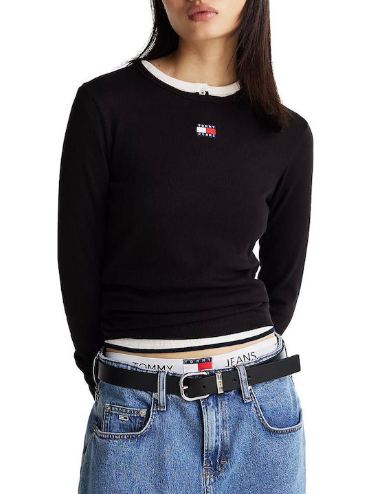Tommy Hilfiger Γυναικεία Μπλούζα Βαμβακερή Μακρ...