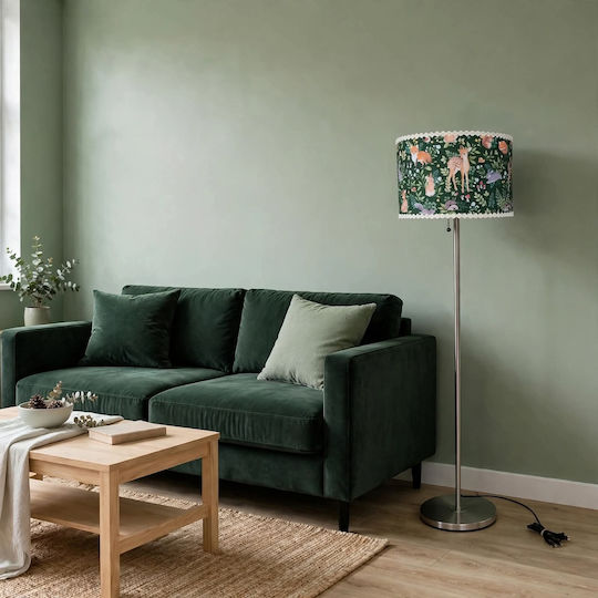 Oxygen Green Forest Floor Lamp with Socket for Bulb E27 Green