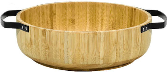 General Trade Serving Bowl Round Wooden with Diameter 25.5cm