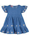 Rochie pentru Copii Mâneca scurta Denim Blue