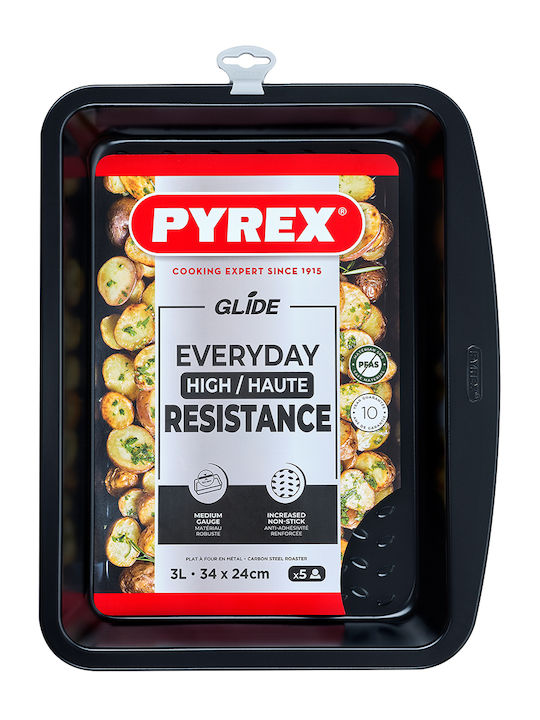 Pyrex Tăvi de copt Rectangular Aluminiu cu Strat Antiaderent 24x34cm