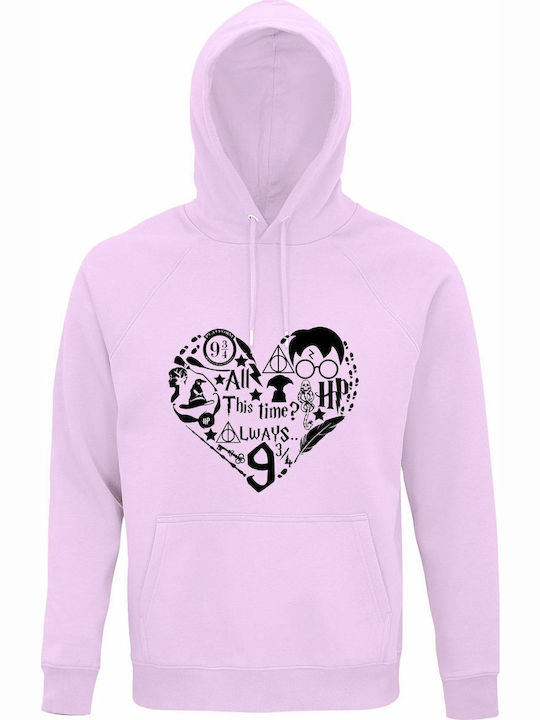 Kinder-Sweatshirt mit Kapuze und Taschen Creamy Pink Harry Potter Quotes s Heart
