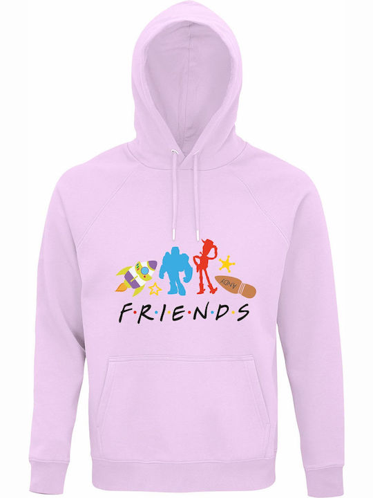 Kinder-Sweatshirt mit Kapuze und Taschen Creamy Pink Toy Story Characters, Friends