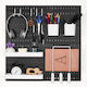 Vevor Pegboard Combination Kit 11 X 11" Plastic Pegboard 4 Panels Home Black
