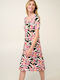 Sommer Midi Damenkleid Violett Quartz
