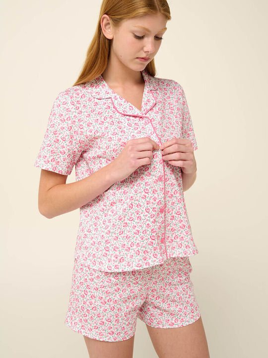 Vamp Summer Women's Pyjama Set Pink Dove