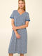 Vamp Sommer Damen Nachthemd Blue Raf