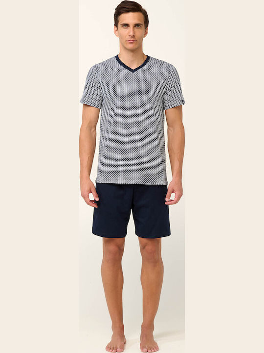 Vamp Men's Summer Pajamas Set Blue