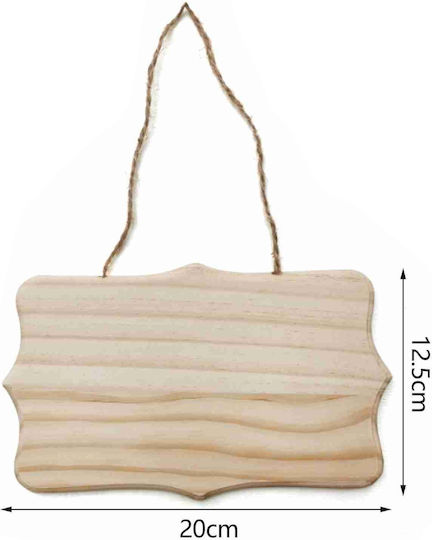 Tpster Ξυλινη Πινακιδα 20*12.5*1cm 32231