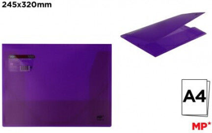 Plastic Elastic Folder Purple A4 24x32 Mp Pc552-09