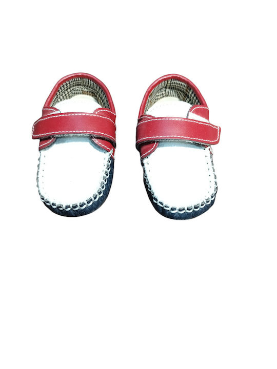 Gorgino White Baptism Leather Soft Sole Moccasins