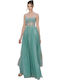 Summer Maxi Dress for Wedding / Baptism Bay Leaf Mint