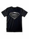 T-Shirt DC Justice League Superman Schwarzes Logo JLM02151TSB
