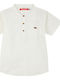 Kids Shirt Short Sleeve Linen Ecru