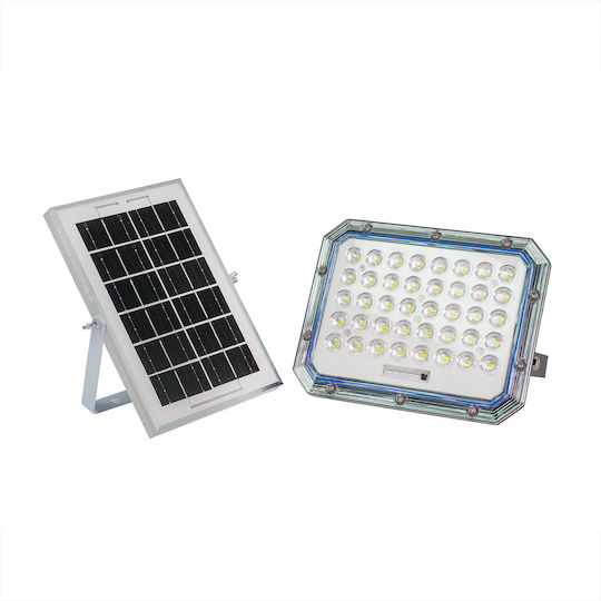 Jortan Waterproof Solar LED Floodlight 500W Cold White 6500K with Remote Control IP66