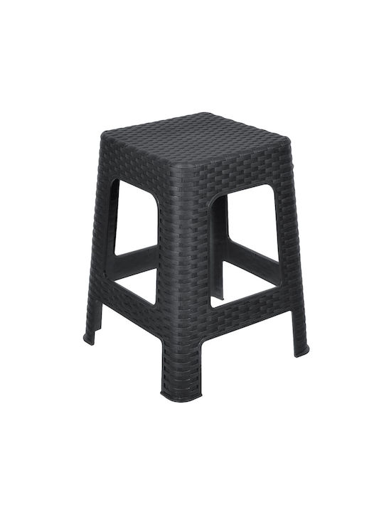Gartenhocker Kunststoff Außeneinsatz Schwarz 36,5x36,5x46cm