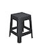 Gartenhocker Kunststoff Außeneinsatz Schwarz 36,5x36,5x46cm