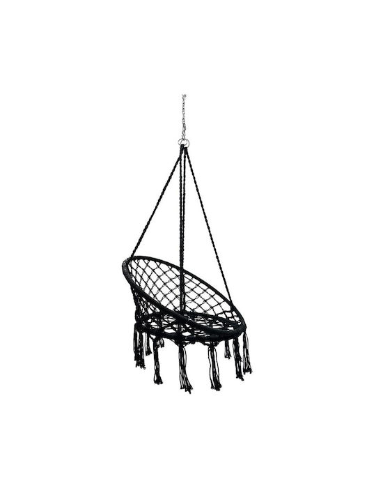 Nala Κρεμαστή Πολυθρόνα Μεταλλική Μ80xΠ80xΥ125cm Μαύρη