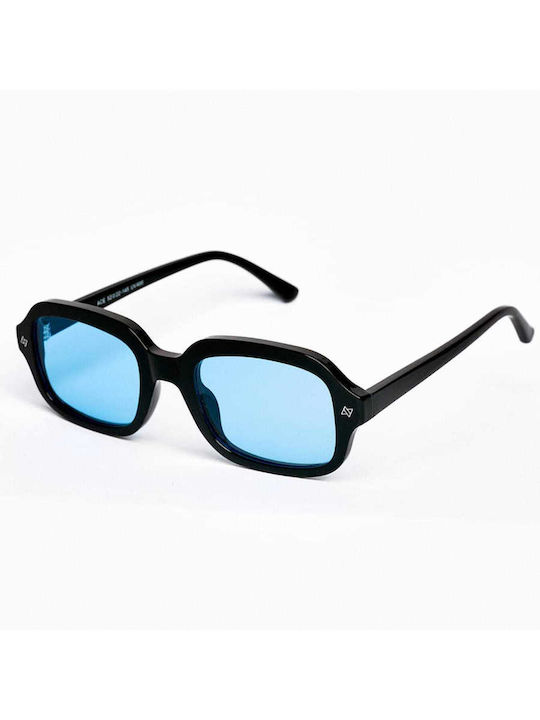 AV Sunglasses Unisex Γυαλιά Ηλίου με Μαύρο Κοκκάλινο Σκελετό και Γαλάζιο Φακό 120-ACE Black/Blue