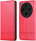 Litchi Retro V4 Texture Back Cover Δερμάτινο Μαγνητικό Κόκκινο (Oppo Find X8 Pro)