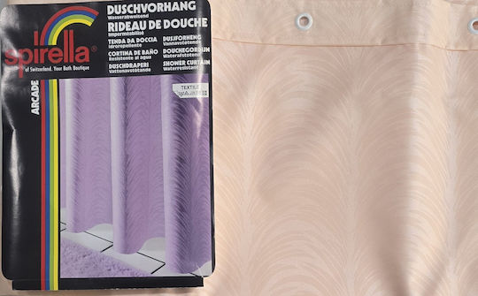 Spirella Shower Curtain 180x180cm Salmon