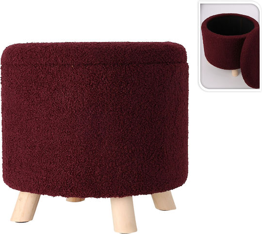 Υποπόδιο με Αποθηκευτικό Χώρο Burgundy