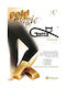 Rouxaki Pantyhose Opaque Tights GOLD MAGIC 90DEN 3D WITH HYALURONIC ACID-GOLD IONS Black