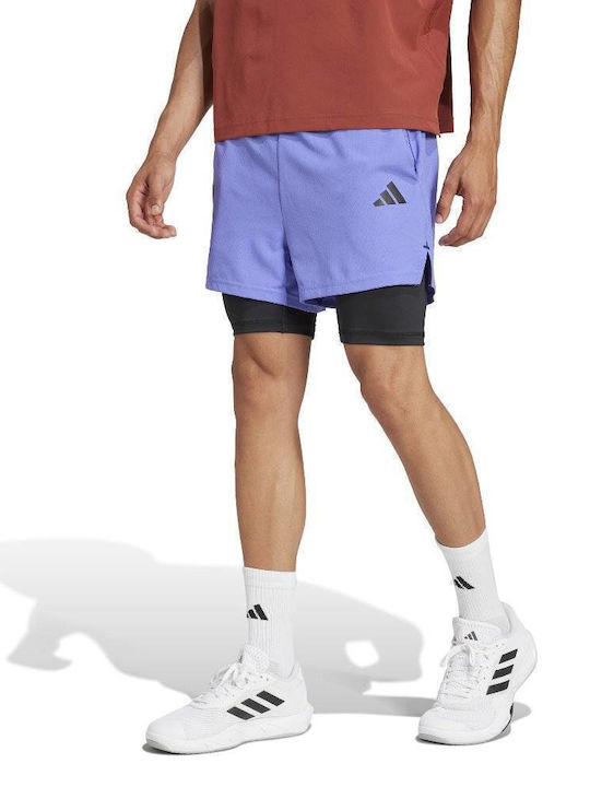 Gym+ 2 in 1 Ανδρική Βερμούδα Blue