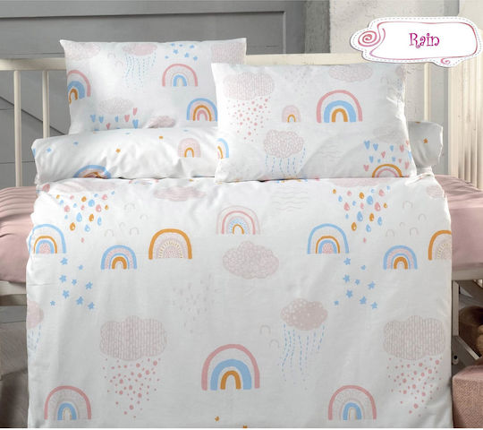 Beauty Home Art 5612 Комплект Бебешки Чаршафи За Количка Памучни с ластик Бели 100x150бр