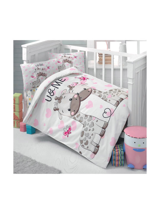 Beauty Home Art 5600 Baby Sheets Set Crib Cotton Fitted Pink 100x150cm
