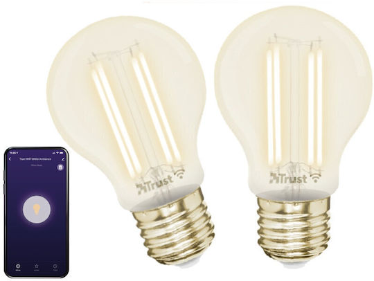 Becuri LED inteligente Wi-Fi Trust 71300 5W E27, set 2 bucăți