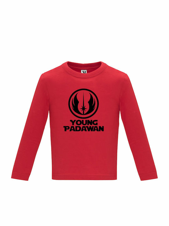 Bluză pentru copii Cu mânecă lungă Red Jedi Chrest, Young Padawan, Star Wars