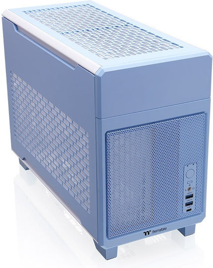 Thermaltake TR100 Мини Кула Компютърна Кутия Хидранджия Синя