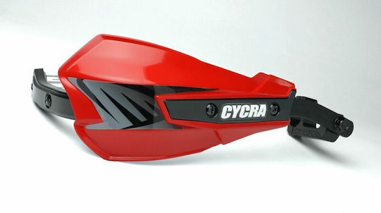 Cycra Motorcycle Protective Hand Guards in Red Colour
