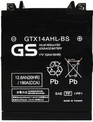 GS Baterie Motocicleta YTX14AHL-BS cu Capacitatea 12Ah
