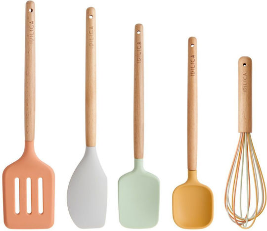 Kitchen Craft Σετ Εργαλείων Μαγειρικής από Σιλικόνη 5τμχ Πολύχρωμο