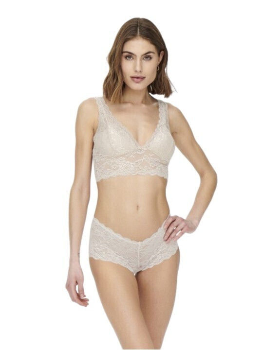 Only Women's Bralette Onlchloe Lace Bra Noos Acc 15107599 Peach Taffy Only