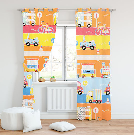 Mc Decor Детска завеса Cars с куки 140x260cm Mc Decor Детска завеса Cars с куки 140x260cm
