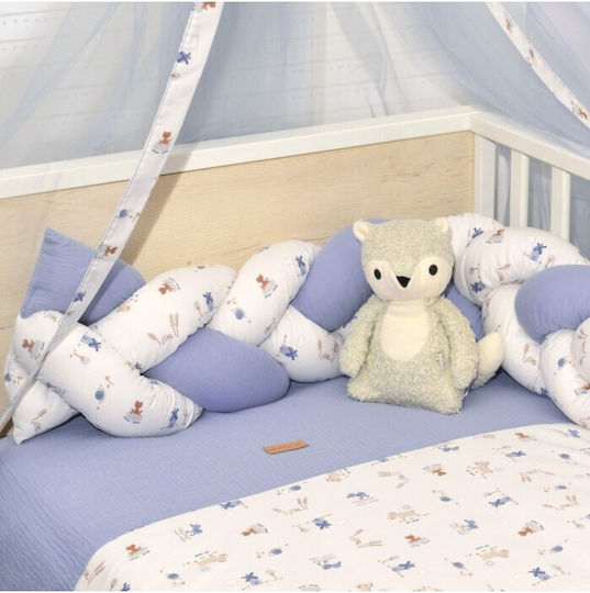 Baby Oliver Bettumrandungen Geflochten Innerhalb Blue 20x190cm