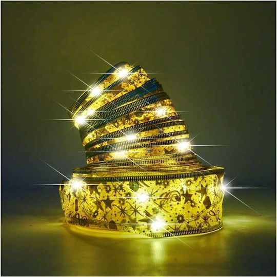 Crăciun Panglică Iluminată Alb 14x7cm 1buc