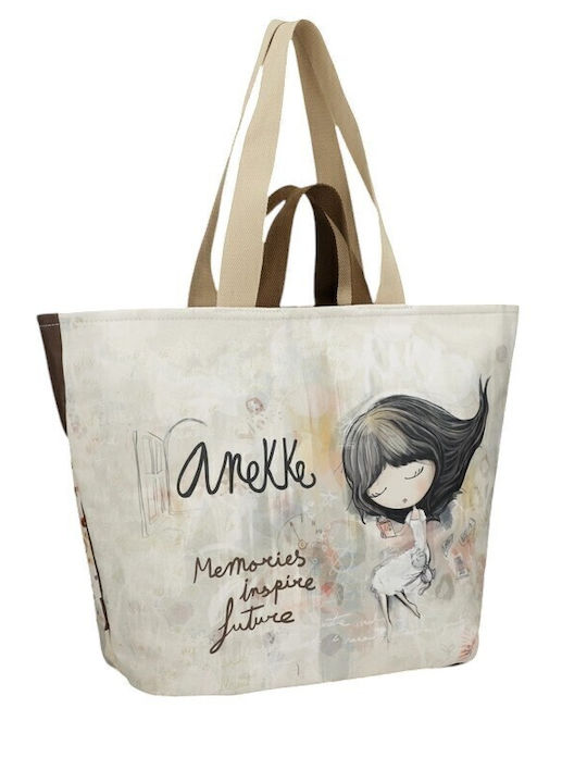 Anekke Fabric Beach Bag Beige Anekke Fabric Beach Bag Beige
