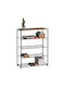Metallic Shoe Organizer Black 63x30x83cm