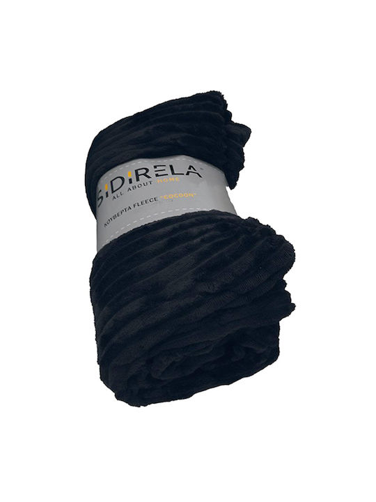 Sidirela Cocoon Blanket Fleece Double 200x220cm Black