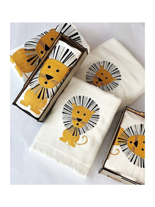 Raison D' Etre Set of baby towels 2pcs Yellow