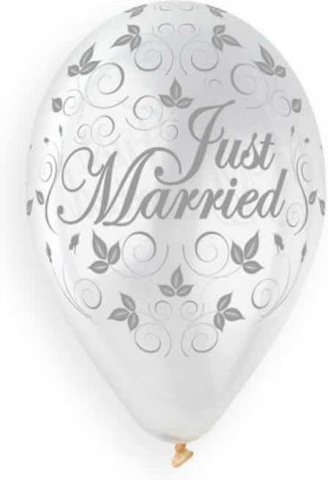 13" Μπαλόνια Just Married Διάφανα 25 Τεμ